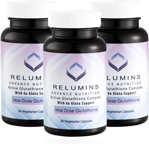Vista 10 de Relumins Advance White, Complejo activo Glutatión, Cápsulas con fórmula blanqueadora oral con 6 refuerzos, Blanquea, repara y restaura la piel
