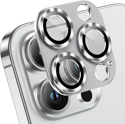 Vista 15 de Korecase Paquete de 2 protectores de lente de cámara para iPhone 14 Pro Max/Pro, verde alpino Vidrio templado de metal, dureza 9H antiarañazos