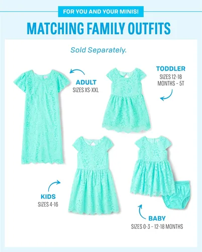 Vista 3 de The Children's Place Kids' Coordinating Family Outfits, Mommy & Me, Dad & Son, Baby, Mint to Be Collection