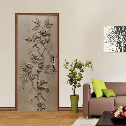 Vista 20 de Adhesivos 3D para puerta, murales para despegar y pegar, puerta de madera, papel tapiz autoadhesivo, extraíble, PVC, impermeable, póster para Puerta