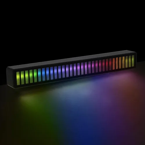 Vista 6 de XTREME Monster Sound-Reactive - Barra de luz LED multicolor para ecualizador, montaje horizontal/vertical, recargable, cable de carga USB incluido