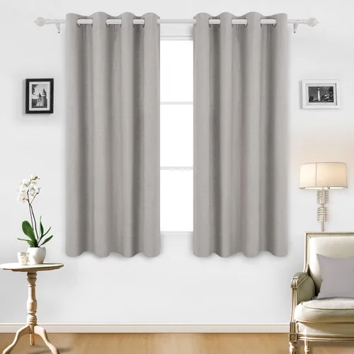 Vista 10 de Deconovo Curtains cortinas de ventana recicladas de algodón para sala de estar