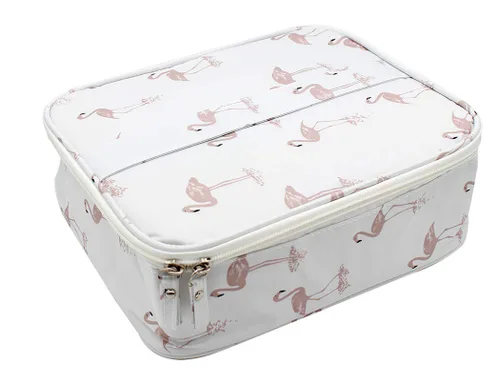 Vista 4 de Neceser multifunción bolsa de cosméticos portátil bolsa de maquillaje impermeable bolsa de viaje colgante organizador bolsa para mujeres niñas, Gris