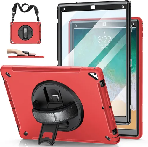 Vista 10 de Funda para iPad Pro 12.9 de 2ª generación 2017 y 2015 de 1ª generación, funda protectora de TPU resistente con protector de pantalla, soporte