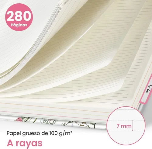 Vista 2 de Cuadernos grandes de espiral rayados para el trabajo con divisores y pestañas extraíbles, 8.5 x 11 pulgadas, bonito cuaderno de tapa dura de 5