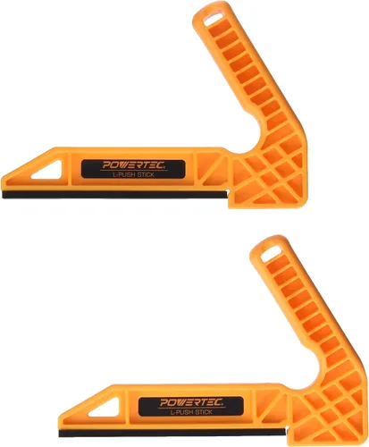 Vista 8 de POWERTEC 72096 peine de sujeción universal 1PK para carpintería multifuncional con sistema de bloqueo flexible y de inglete y 2 piezas de empuje