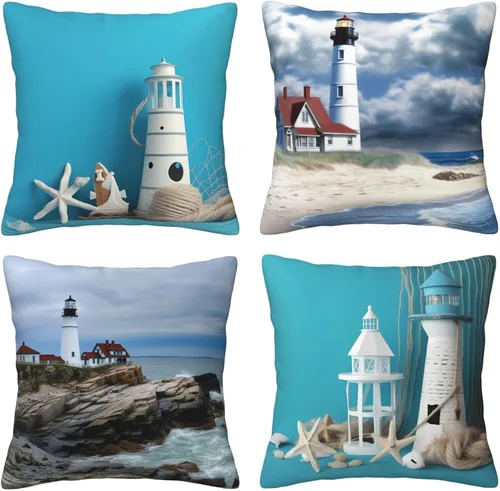 Vista 17 de Ouqiuwa Juego de 4 fundas de almohada coloridas con diseño de pájaros de 12 x 12 pulgadas, cuadradas, decorativas, con hojas de arce otoñales