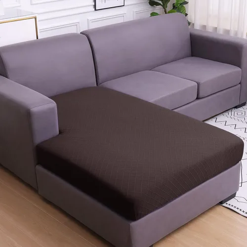 Vista 15 de hyha Fundas de cojín para sofá al aire libre, fundas lavables para sofá seccional, jaspe de diamante, funda elástica para cojín de asiento de sofá