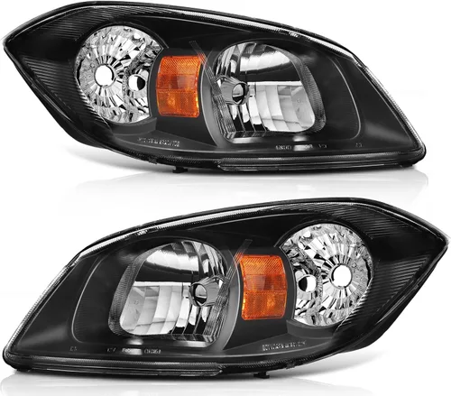 Vista 12 de Conjunto de faros delanteros para Chevy Avalanche 1500 2003-2006 para Avalanche 2500 03-06 para 1500 Classic 2007 carcasa negra reflector ámbar