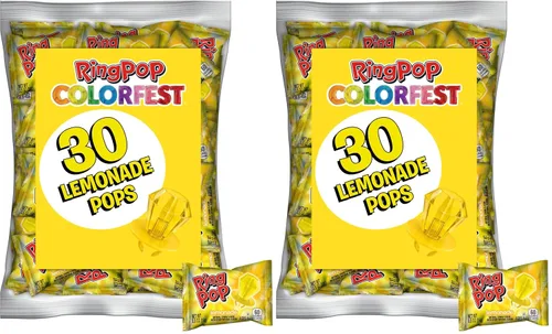 Vista 11 de Ring Pop Paquete de piruletas a granel de frambuesa azul envuelta