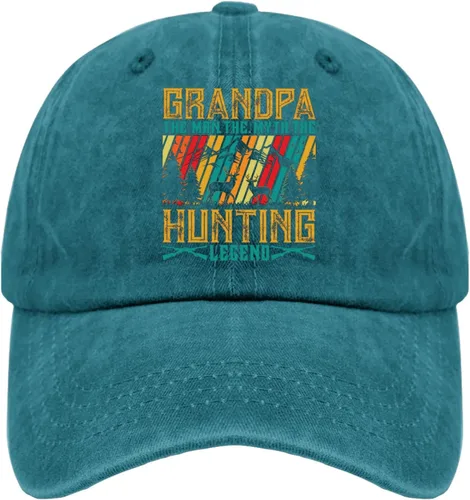 Vista 9 de Dad Hats GGRANDPA The MRN The Myth The Hunting Legend Gorra de béisbol, divertida gorra para hombre Pigmento gris