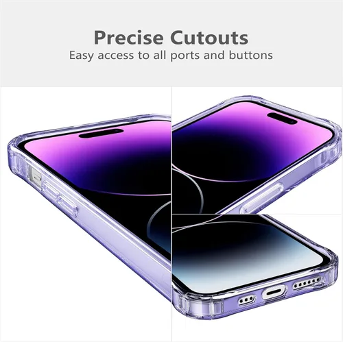 Vista 5 de DEFBSC Funda para iPhone 13 Pro, funda transparente con tarjetero trasero, delgada, delgada, funda protectora de TPU suave que absorbe los golpes