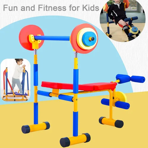 Vista 7 de Fun and Fitness Equipo de bicicleta estática para niños, equipo de ejercicio ajustable para niños y fitness, equipo de entrenamiento para niños