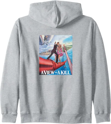 Vista 3 de Official James Bond 007 Sudadera con capucha con cremallera A View To a Kill, Negro