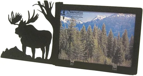 Vista 9 de Innovative Fabricators, Inc. Marco de fotos Wildlife, fabricado en Estados Unidos, osos y pinos, paisaje de 3.5 x 5 pulgadas