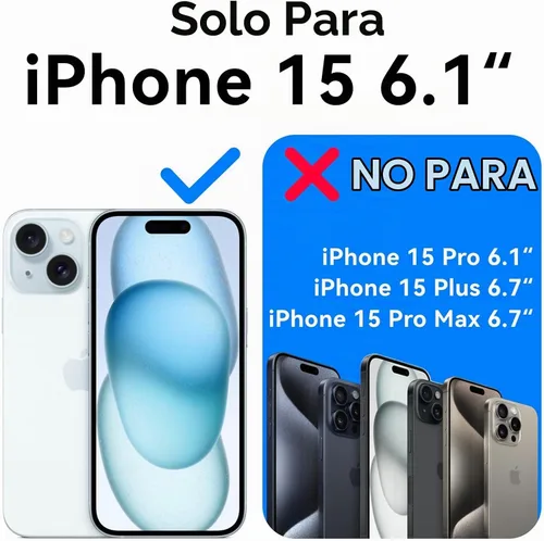 Vista 2 de Mkeke Funda magnética diseñada para iPhone 15 transparente, compatible con Magsafe, [no amarilla] [protección contra caídas de grado militar] fundas