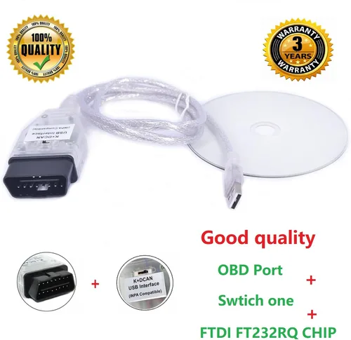 Vista 6 de Antibreak cable inpa k d can k+ can ediabas USB obd2 kcan dcan Interfaz Interruptor OBDii para BMW (switch2)