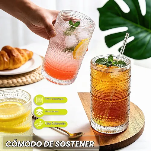 Vista 4 de Vasos grandes con pajillas, 16 onzas, 16.2 fl oz, paquete de 6