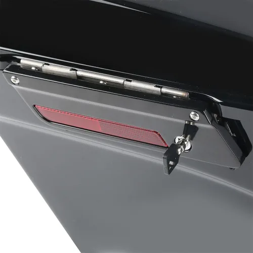 Vista 5 de Alforjas rígidas con soportes de conversión cromados para Harley Davidson 1984-2017 Softail Modelos FLST FLSTC FLSTF FLSTN FLSTS modelos Negro