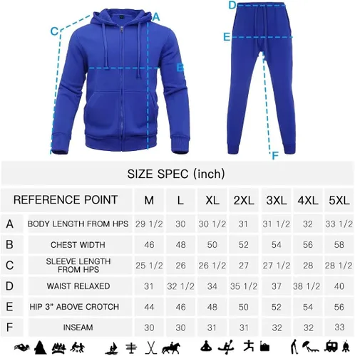 Vista 7 de Zusmen Chándal para hombre, chamarras y pantalones de 2 piezas