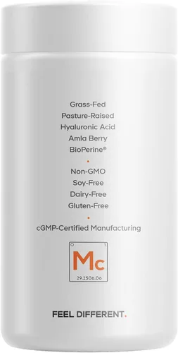 Vista 9 de Codeage Suplemento multicolágeno + con vitamina C, biotina de 5000 mcg, ácido hialurónico, baya amla, bioperina, 5 tipos de colágeno alimentado