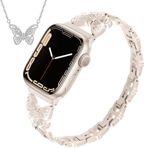 Vista 7 de YGTIECS Compatible con correas de Apple Watch para mujeres de 1.654 pulgadas (1.654 pulgadas), 1.614 pulgadas, 1.575 pulgadas, 1.496 pulgadas, 1.496
