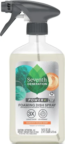 Vista 11 de Seventh Generation Espray Espumoso para Platos, 3X Luchadores contra la Grasa, Sin Fragancia ni Colorantes, 16 Fl. Oz.