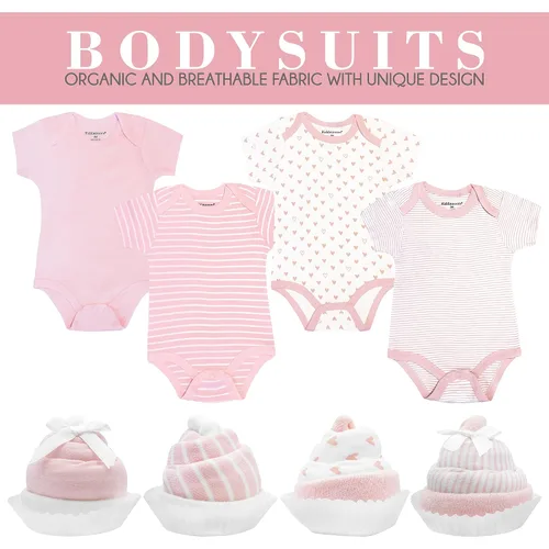 Vista 3 de Set de regalo para bebés y niñas con cesta de regalo para bebé cesta de regalo para bebés
