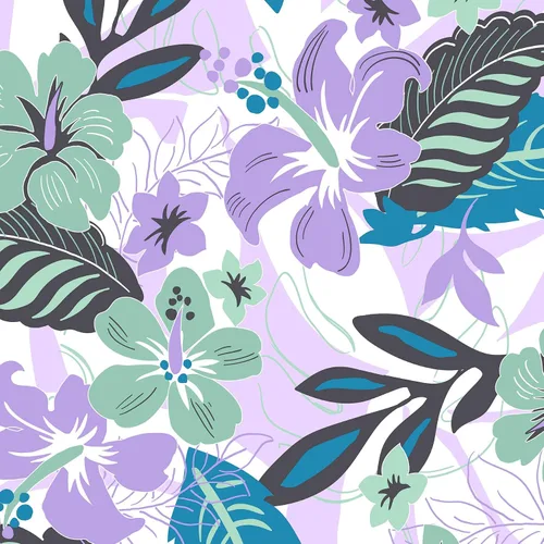 Vista 6 de Vera Bradley Maleta rígida para debajo del asiento para mujer, Isla Floral Púrpura