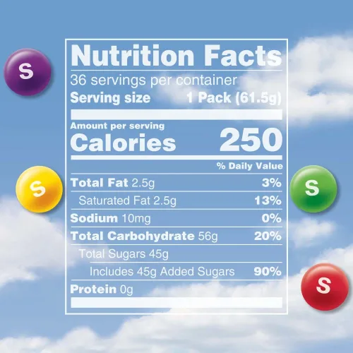 Vista 9 de SKITTLES Caramelos Masticables Originales, Tamaño Completo - 2.17 oz, Paquete de Dulces a Granel de 36