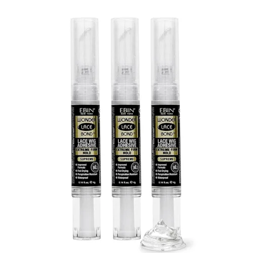 Vista 8 de EBIN NEW YORK Wonder Lace Bond - Bolígrafo de pegamento para peluca con punta de silicona, 0.14 fl oz