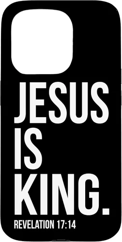 Vista 14 de Jesus is King Bible Scripture Quote Christian Case for iPhone 17