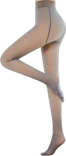 Vista 2 de Pnadty Mallas elásticas de terciopelo de cintura alta para mujer, con forro polar grueso