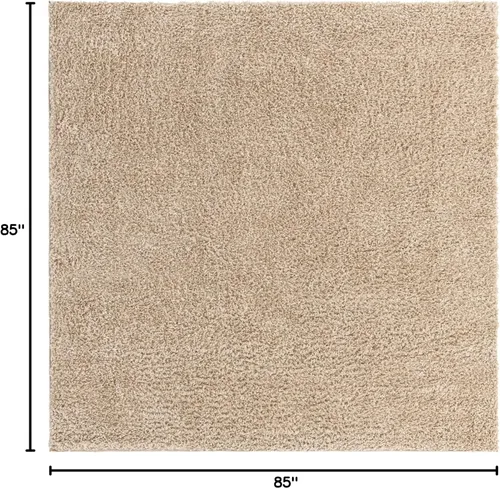 Vista 572 de Unique Loom Colección Davos Shag - Alfombra Lino
