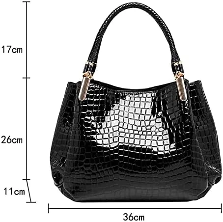 Vista 8 de Bolso grande de piel sintética con asa superior para mujer, talla única