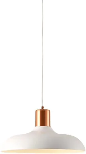 Vista 5 de Lámpara colgante de metal grande de 11.8 pulgadas, moderna lámpara colgante industrial colorida con pantalla de hierro, 39.3 pulgadas de altura