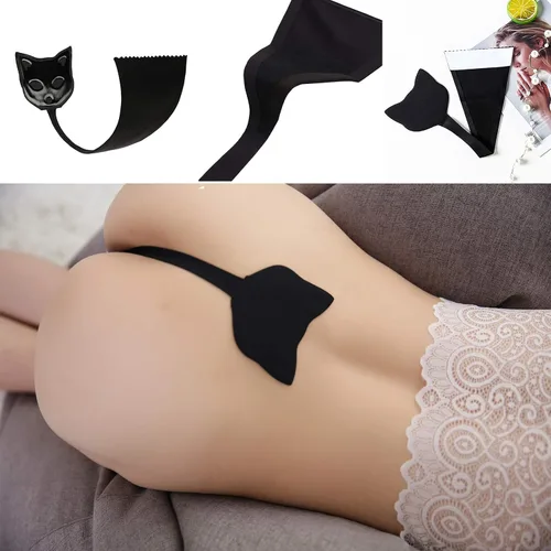 Vista 4 de Tanga invisible con cuerda en C sin costuras sin tirantes en forma de C para mujer