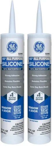 Vista 7 de GE Sellador de silicona multiusos, transparente, cartucho de 10 fl oz, 1 paquete - Sellador de silicona 100% impermeable, adhesión más fuerte