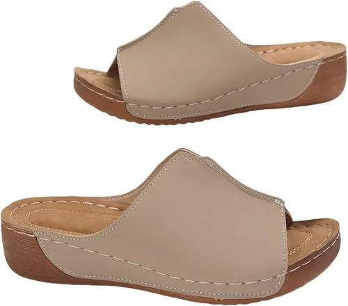 Vista 10 de Sandalias ortopédicas para mujer con soporte para el arco, cómodas sandalias ortopédicas de verano con puntera abierta
