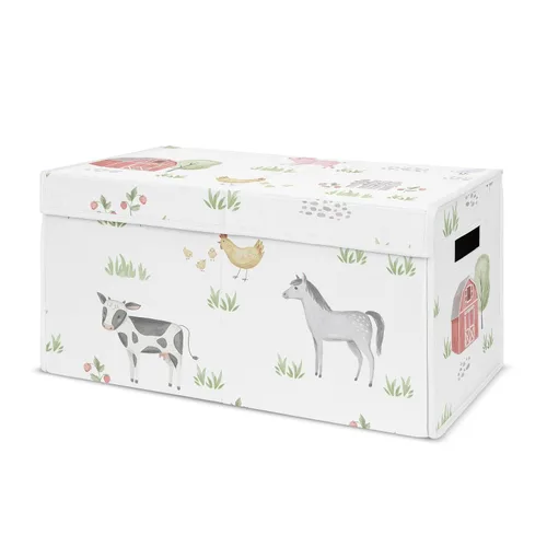Vista 10 de Sweet Jojo Designs Woodland Bear Racoon - Caja de almacenamiento pequeña de tela para niños o niñas, para guardería o habitación de niños