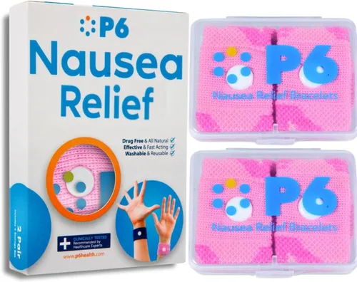 Vista 15 de P6 Bandas de mareo por movimiento para niños, pulseras para niños antináuseas, crucero por mar, viajes, enfermedades del automóvil, alivio natural