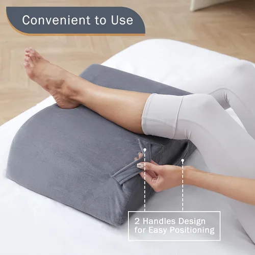 Vista 6 de Almohadas de Elevación de Piernas, Almohadas de Piernas de 8" para Dormir, Almohada de Cuña de Espuma Viscoelástica para Hinchazón, Circulación