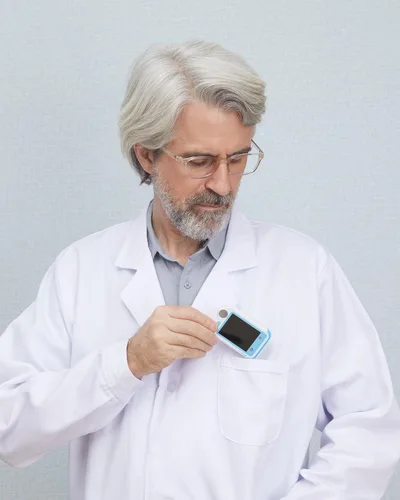 Vista 7 de Monitor de salud cardíaca en el hogar, dispositivo portátil de frecuencia cardíaca con almohadillas de electrodos, máquina independiente compatible