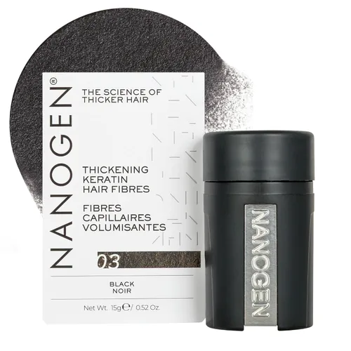 Vista 18 de Nanogen Fibras capilares de queratina, Negro