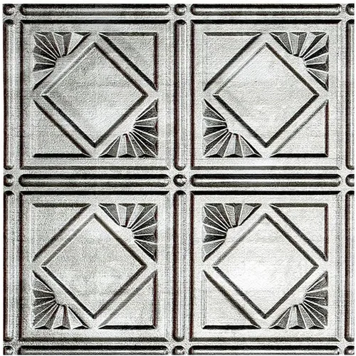 Vista 15 de FASÄDE Panel de techo decorativo de vinilo decorativo de estilo tradicional / patrón 4 de 2 x 4 pies en bronce bermudas (paquete de 5)