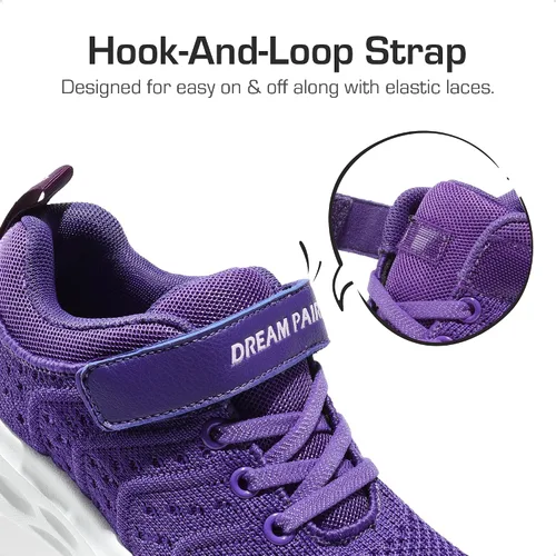 Vista 3 de DREAM PAIRS Zapatos deportivos para niños y niñas, zapatos deportivos para niños pequeños y grandes