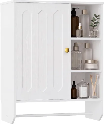 Vista 8 de Bathroom Wall Storage Cabinet,Extra Deep 9.25" Over The Toilet Storage Black