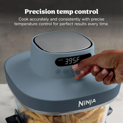 Vista 4 de Ninja Crispi Pro - Freidora de aire de vidrio 6 en 1, 450 °F, no tóxica, recipientes y tapas de 6 cuartos y 2.5 cuartos de galón, microondas