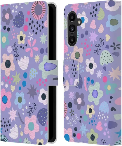 Vista 160 de Head Case Designs Officially Licensed Ninola Abstract Poppies Lilac Floral Leather Wallet Case Compatible with Samsung Galaxy A07 4G