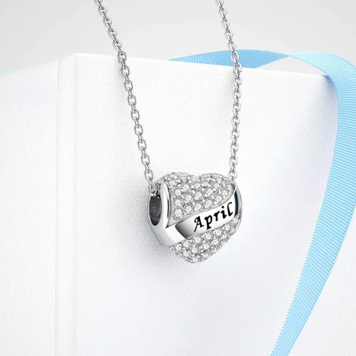 Vista 3 de Abalorio Dalaran de plata de ley 925 con forma de corazón, para brazalete, feliz cumpleaños, para mujer